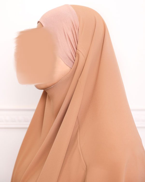 Khimar court en crêpe pointu khimar triangle khimar pas cher mon hijab pas cher camel